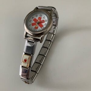 Y2K Vintage NOMINATION healthcare Worker Theme Italian Charm Watch Bracelet